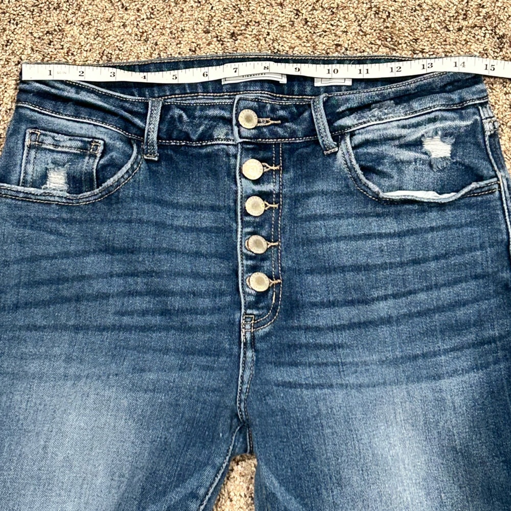 KanCan High Rise Skinny Frayed Raw Hem Denim Button Fly Ankle Jeans Women’s 29 - Picture 13 of 16